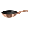 KaufMAX wok tiganj 28 cm Rose Gold Metallic Collection, granitni premaz, indukcija