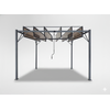 Garden Line VRTNA PERGOLA S PREMIKALNIMI LAMELE IZ POLIKARBONATA 3 x 3 M RJAVA *4016