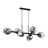 ITALUX PND-30843-6 BK+SG - Luster na sajli BORGO 6xE27/40W/230V crna