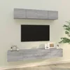4-dijelni set TV ormarića sivog sonome konstruirano drvo