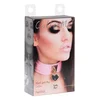 Kinky Diva ovratnica s srčastim ključem roza/zlata