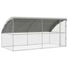 Kavez za piliće 2 pcs Srebrno 400 x 200 x 200 cm Cinkani čelik