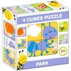 Mešaj puzzle s kockami, 4 deli - Insekti