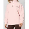Sinsay - Oversize sherpa duks sa stojec´im okovratnikom i rajsferšlusom - pastelno roze
