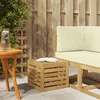 Set vanjskih sofa Bijela 35 x 38 x 37 cm Čvrsto drvo akacije