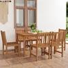 Vrtni blagovaonski set od 7 dijelova 140 x 80 cm masivno tikovino drvo