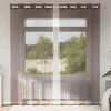 Voile zavjese s ušicama 2 kom smeđe 140x225 cm