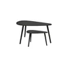 Komplet 2x konferencijskih stočića SOLE 60/80x30/40 cm crni