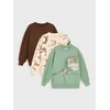 Sinsay - Pamučni crewneck duksevi sa motivom dinosaurusa - pepaljasto zelena