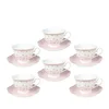 Sigma porcelanski set za kafu 6/1 (tuf/ružičasti) JH-COF6-6276
