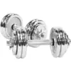 GORILLA SPORTS Set od 2 podesive hromirane bučice (ukupno 30 kg)