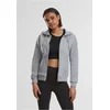 Womens classic gray zippered hood