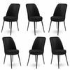 HANAH HOME Set 6 stolica Dexa Black