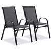 Garden Line SET 2 ČRNIH VRTNIH STOLČKOV 54 x 70 x 92 CM *1625