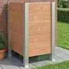 vidaXL Ograja za koš za smeti Rjava 85 x 85 x 115 cm Aluminij in WPC