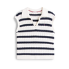 TOMMY HILFIGER Pulover nočno modra/bela