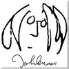 John Lennon Self Portrait Black On White Magnet