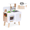 ECO TOYS Drvena kuhinja za decu retro sa rernom, šporetom, sudoperom i priborom