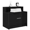Vidaxl vidaXL Nočne omarice s predalom, 2 kosa, črne, 51x31x47 cm