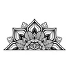 Atelier Del Sofa Zidna dekoracija Mandala-S-1, 118x1.5x59 cm, 1.5 mm, Crna