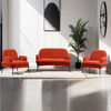 Atelier del Sofa Set garniture za dnevnu sobu, 3 komada Aster, Crvena