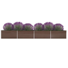 VIDAXL Visoka greda pocinkano jeklo 600x80x45 cm rjava