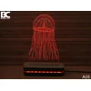 Black Cut 3D Lampa Meduza, Crvena