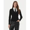 Morgan Pulover 252-MCRAVAT Črna Slim Fit