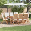 Vrtna stolica 8 pcs Smeđa i bijela 57 x 71,5 x 104 cm