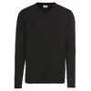 JACK & JONES Pulover JJEBASIC KNIT V-NECK, črna