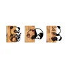 Wallity Zidna dekoracija Pandas - 335, 27 x 3 x 25 cm, Crna