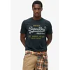 Superdry unisex. M1012212A Heritage majica mornarske barve (L), Priložnostno, Bombaž, Kratek rokav, Mornarica