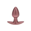 Gardj Europe Gladki silikonski analni čep – majhen – 2,6/6,5 cm – roza zlato