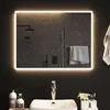 Greatstore LED kopalniško ogledalo 80x60 cm