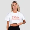 GymBeam Women‘s Thrive Cropped T-shirt White