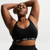 Nike Indy Light-Support Womens Padded Adjustable Sports Bra - Black - Polyester/Elastane - 50% Recycled Polyester