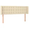 Vidaxl Vzglavje z ušesi krem 147x16x78/88 cm blago