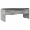 Vidaxl Haldna klop z blazino Betonsko siva 103 x 38 x 40 cm