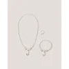 Monsoon Children Set nakita za devojčice Pearly, Ogrlica, narukvica i prsten, Beli