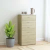 Komoda sa 6 ladica boja hrasta sonome 50 x 34 x 96 cm drvena
