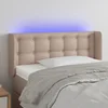 LED uzglavlje boja cappuccina 93x16x78/88 cm od umjetne kože