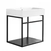 Postolje sa lavaboom HATRIA BAHIA_13 60x46.5 crno metalno - konzolno