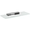 Steklena polica 200 mm, krom/čisto steklo - Chrome - 200x21x100 mm - Sapho - PIRENEI - Steklo; zlitina - 200 - Polica - Kvadratni - 200 - 21 - 100 - 14