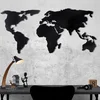 Wallxpert World Map Silhouette Zidna dekoracija, 85x170cm