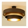 Plafonski luster WENTA 1xE27/60W/230V O 50 cm braon/zlatna