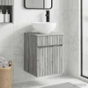 Umivaonik s policom za zid Siva Sonoma 39 x 41 x 64,5 cm