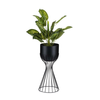 Metalna saksija za cveće LOFT 46x20 cm crna