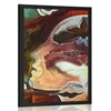 Plakat mistična silhueta - 30x45 silver