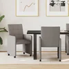 vidaXL Jedilni stoli s kolesi 2 pcs Taupe 58 x 65 x 94 cm blago