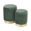 SET 2x Tabure MONTY pr. 36/44 cm zelena/zlata